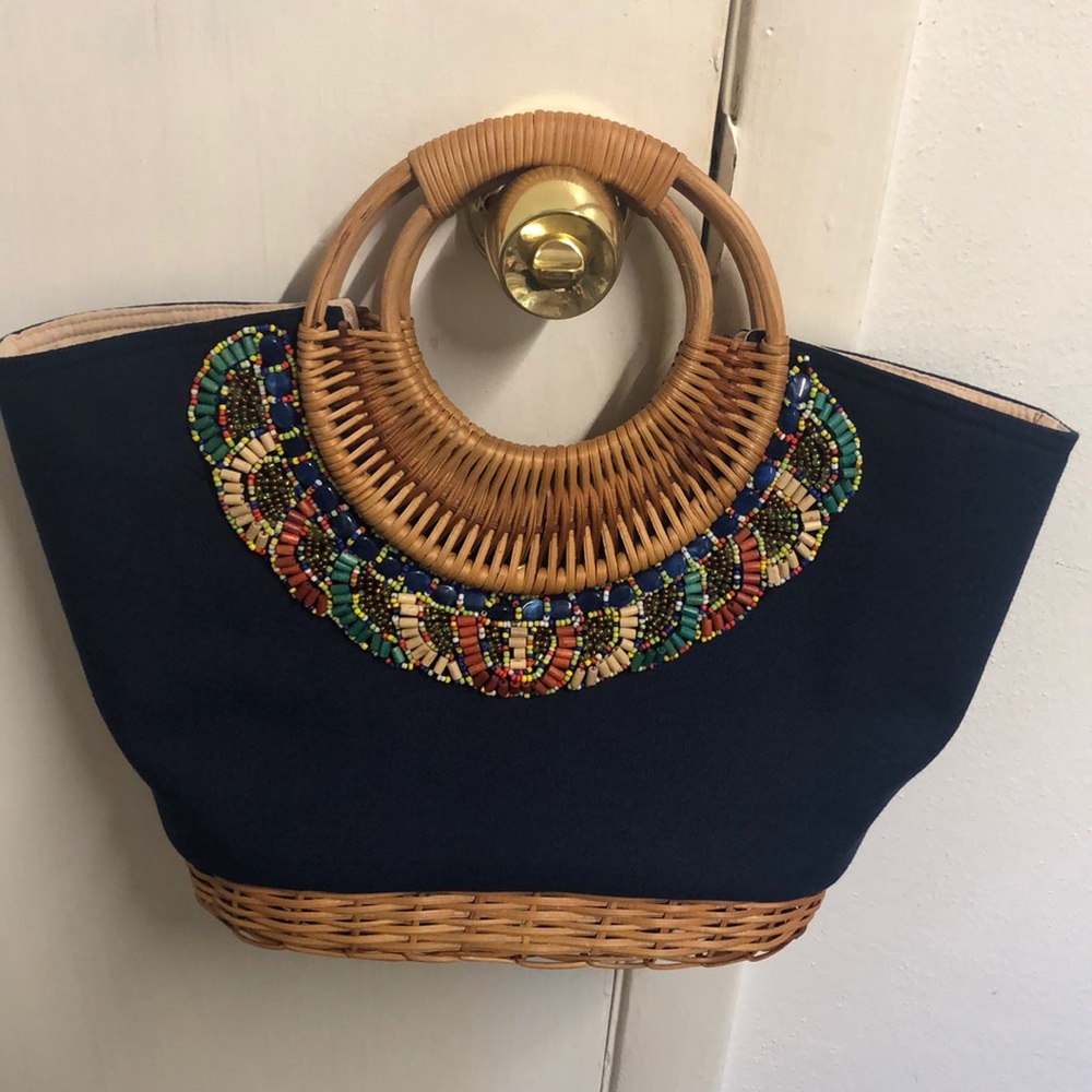 Straw tote bag